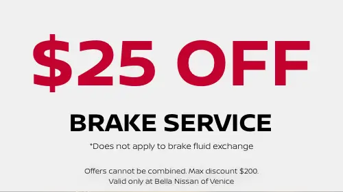 Coupon for $25 OFF BRAKE SERVICE 